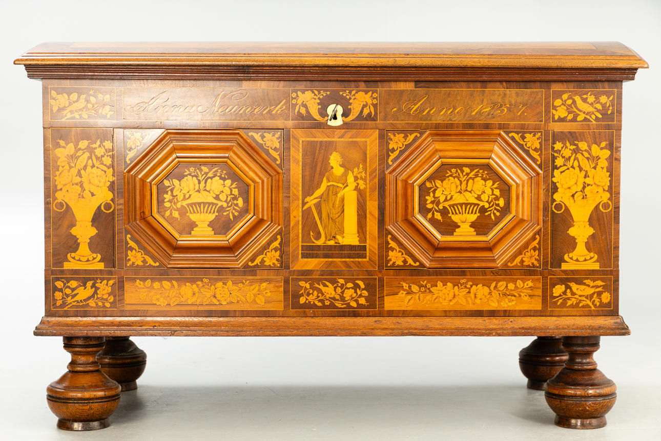 Vierländer Hochzeit -Truhe, dat.1857.