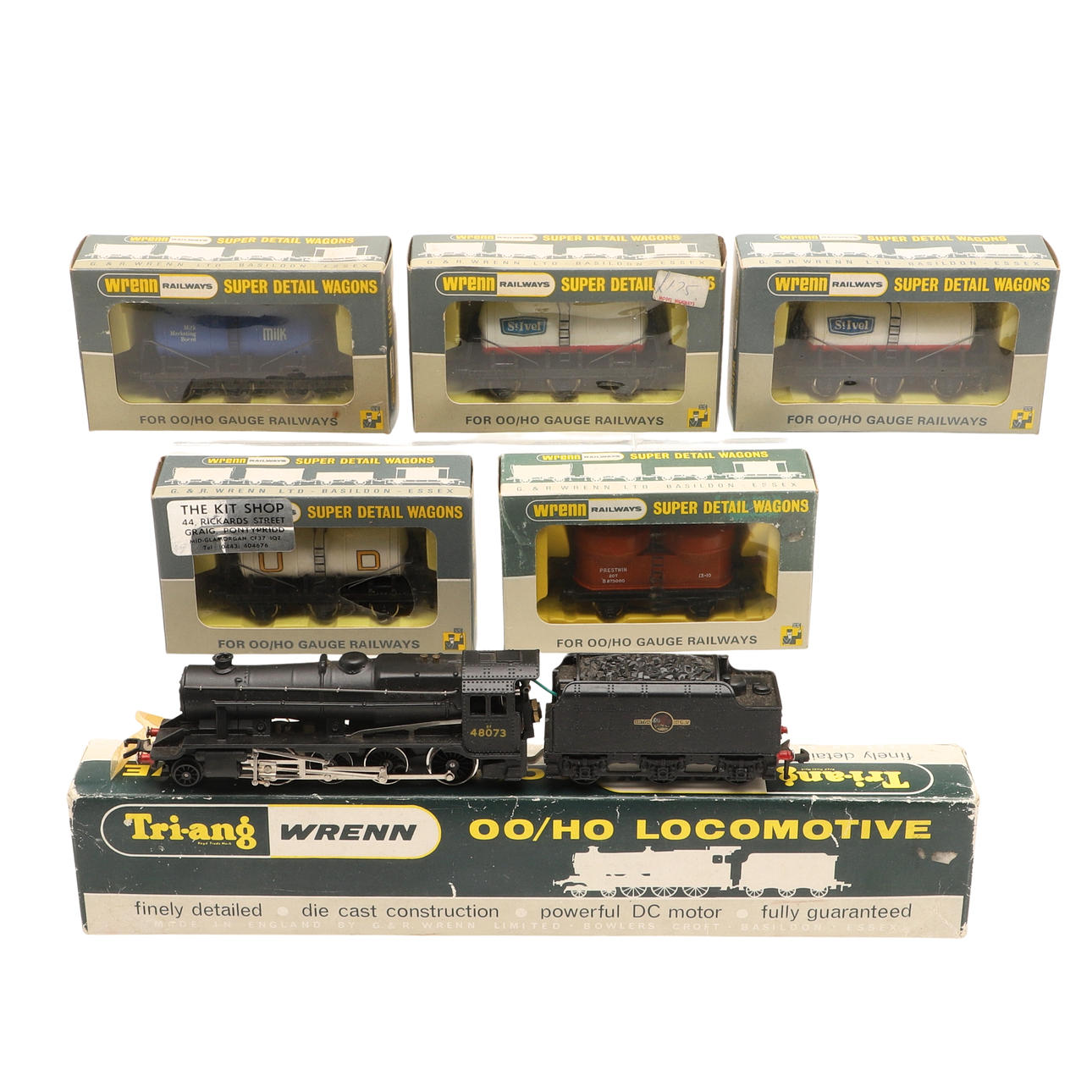 WRENN BOXED LOCOMOTIVE & BOXED WAGONS.