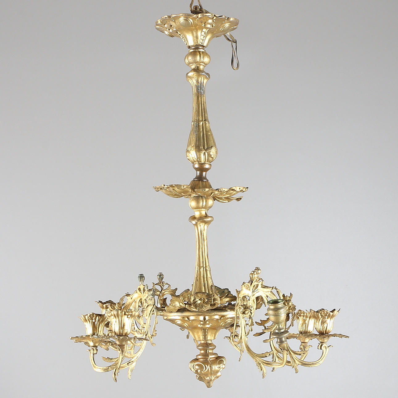 TAKKRONA, oscariansk modell, mässing/gulmetall, troligen omkring 1800-talets mitt.