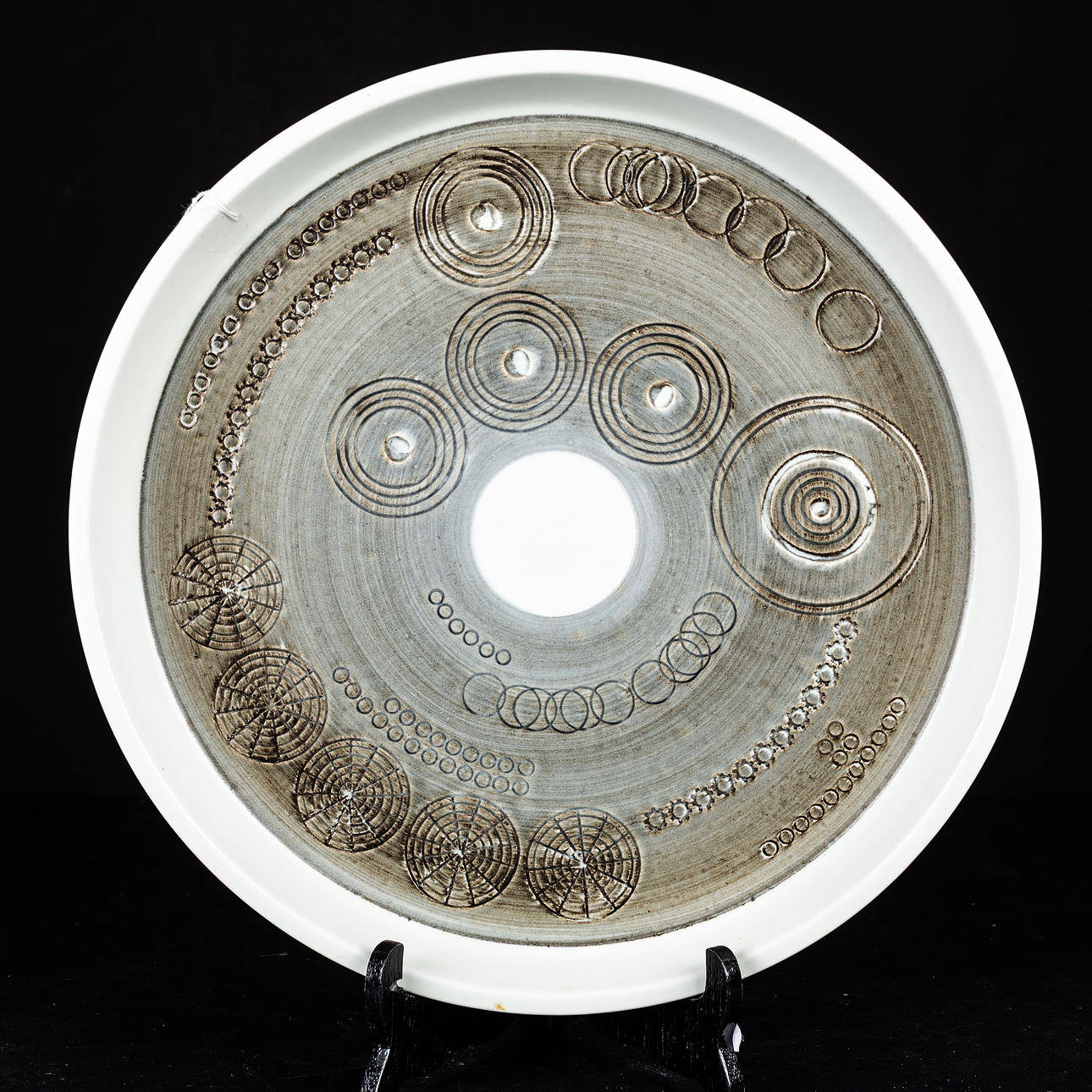 OLLE ALBERIUS. HAND PAINTED PLATE "Sarek “, Rörstrand.