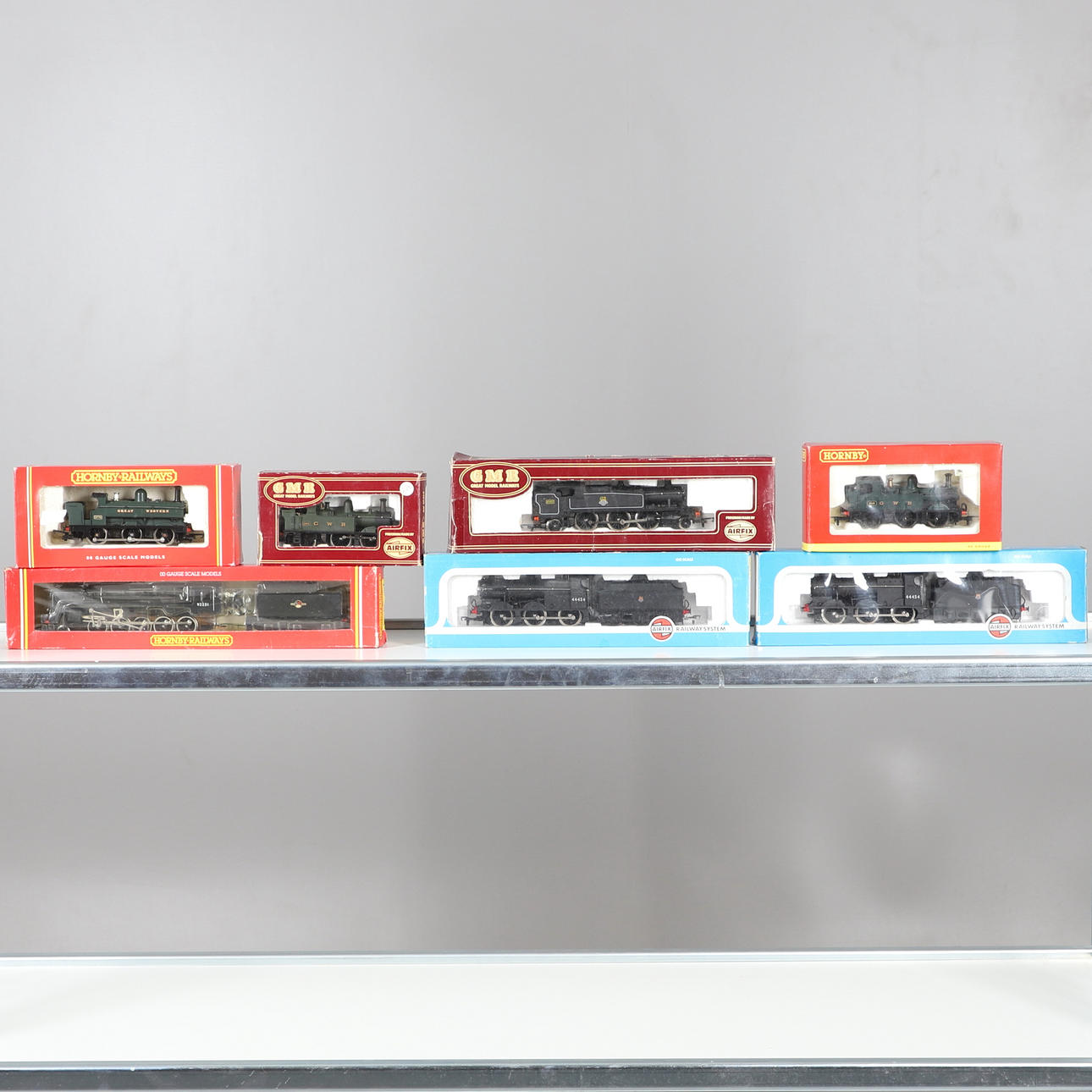 VARIOUS BOXED LOCOMOTIVES.