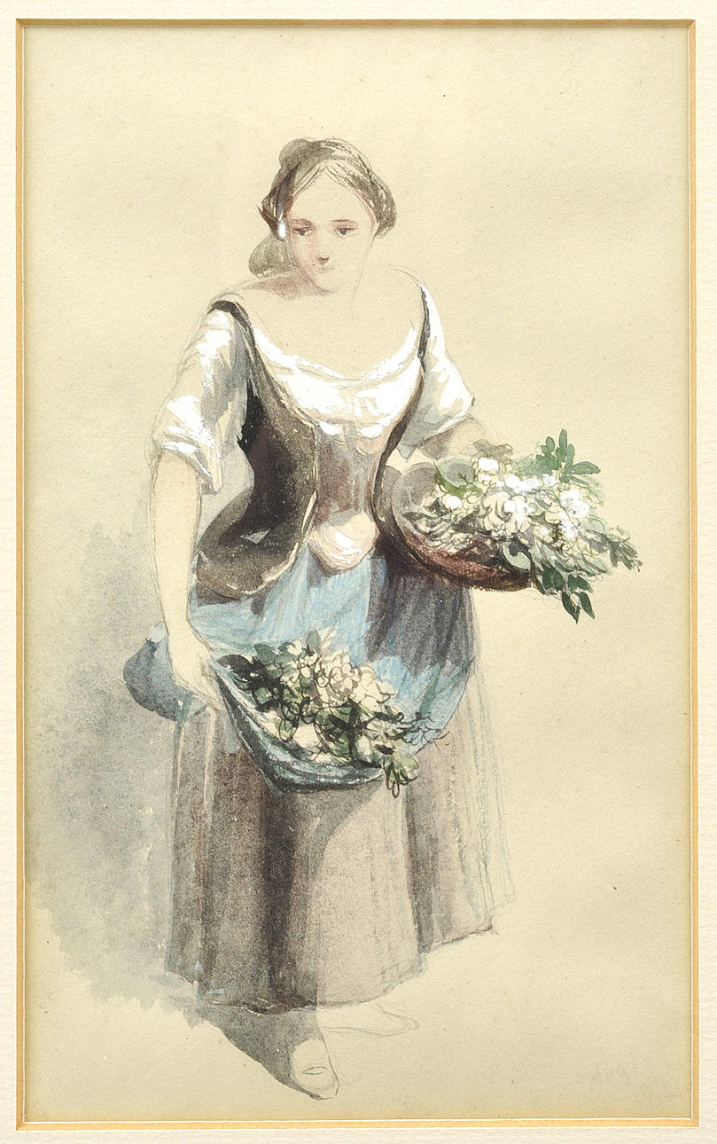 THOMAS MILES RICHARDSON JR. 1813 NEWCASTLE-1890 EBENDA. TILLSKRIVEN. Akvarell, Augusti 1849.