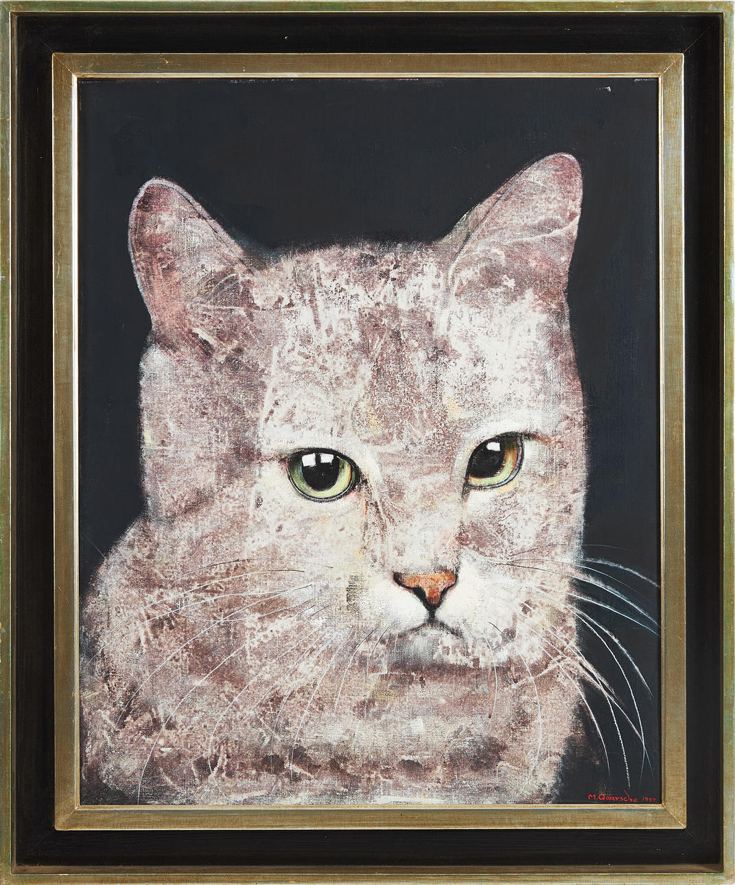 MICHAEL QVARSEBO. Cat, oil on canvas, signed M. Qvarsebo, dated 1997.