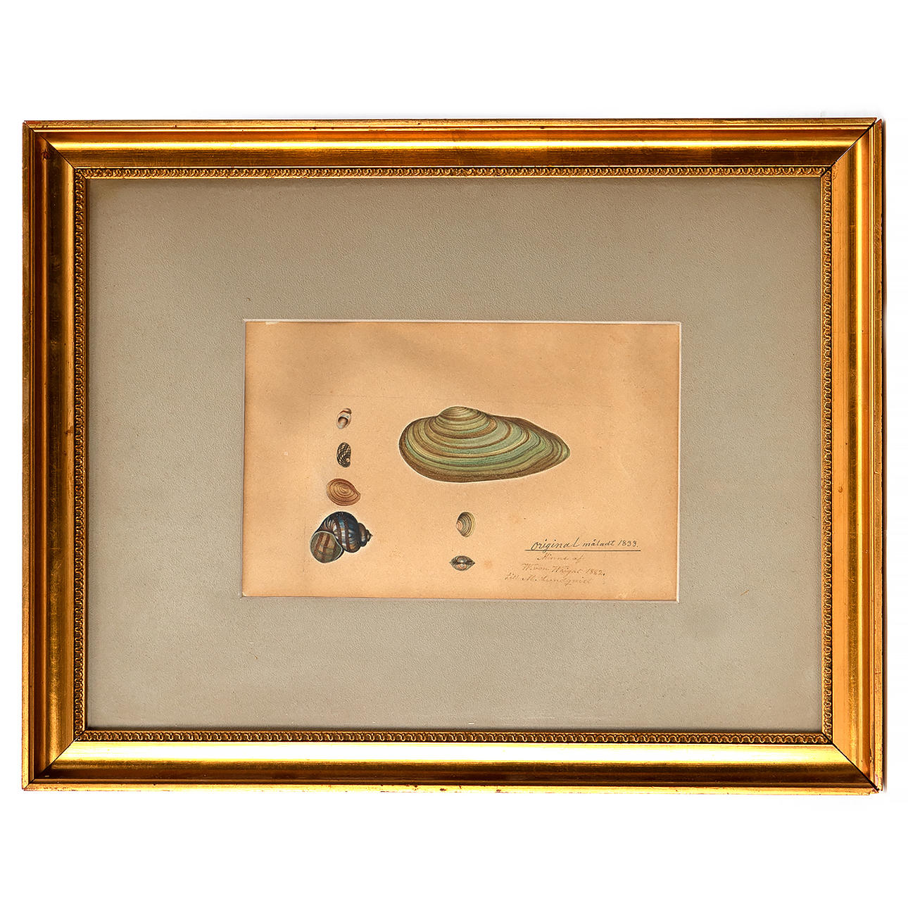 WILHELM VON WRIGHT. Watercolour, signed with dedication, 1833.