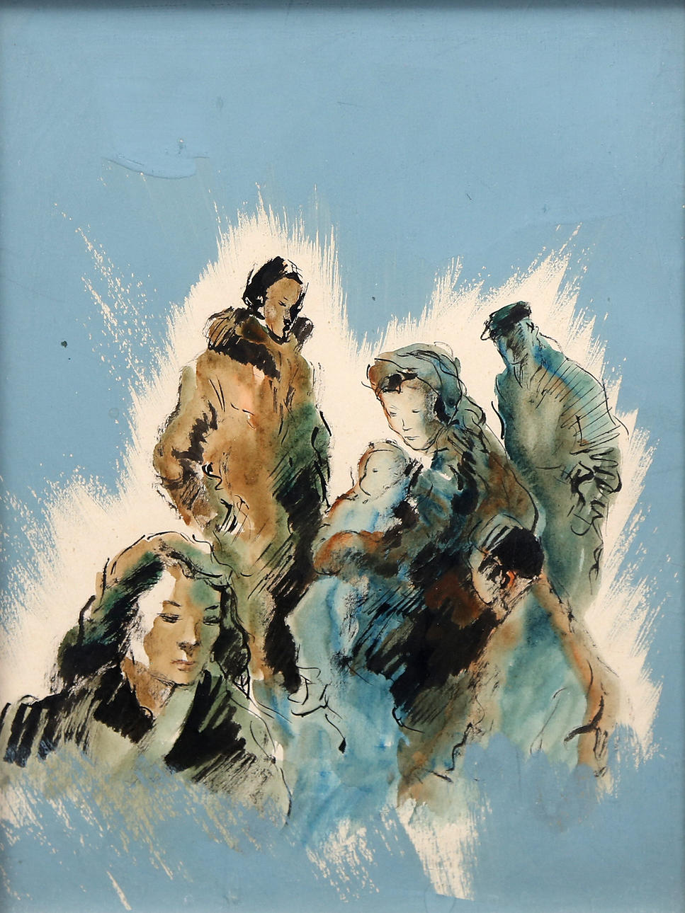 SPANISH SCHOOL, LAST THIRD 20TH CENTURY. Characters.