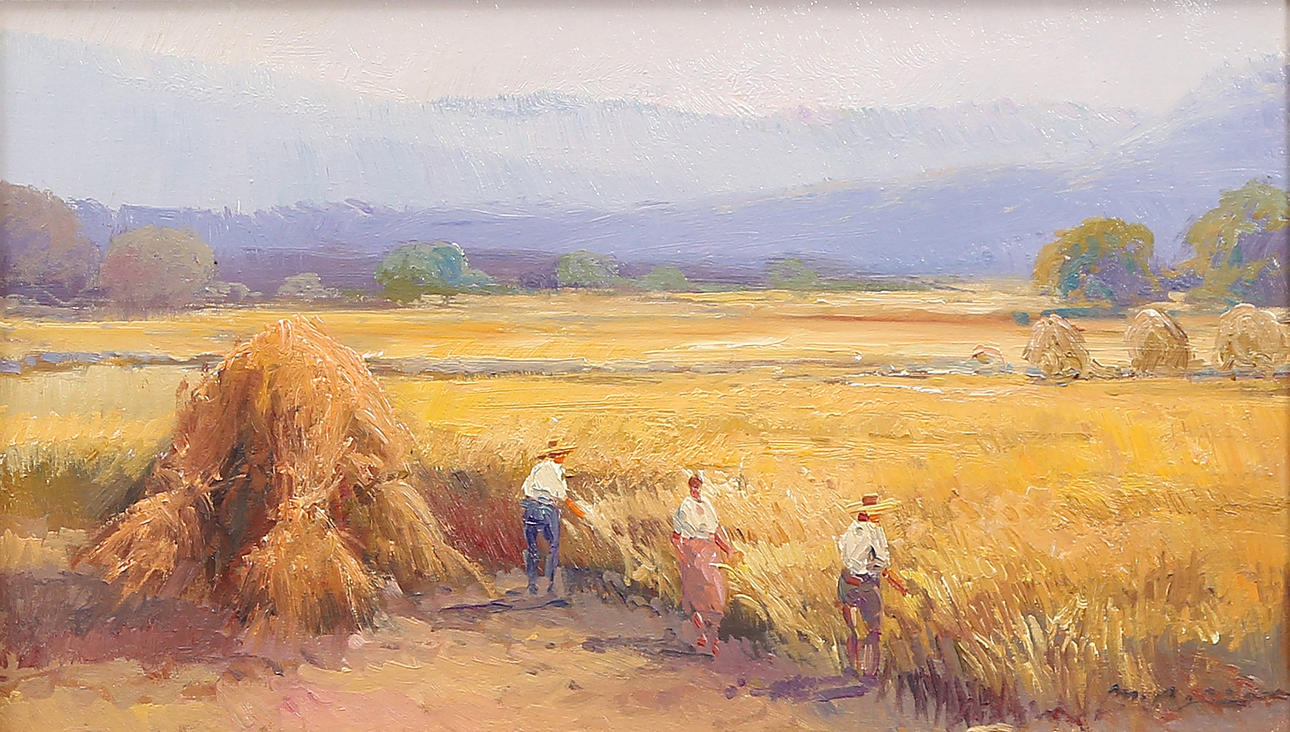 MARIANO OLIVER AZNAR. Weizenernte.