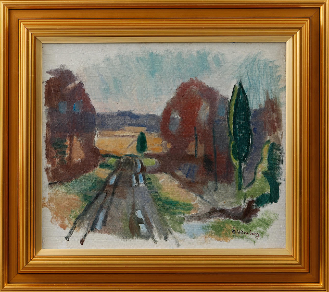 ÅKE WINNBERG. Landskap, olja på duk, signerad.