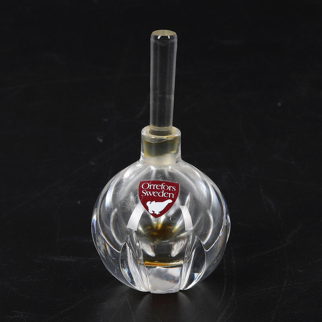 FLAKONG / PARFYMFLASKA, glas, Orrefors.