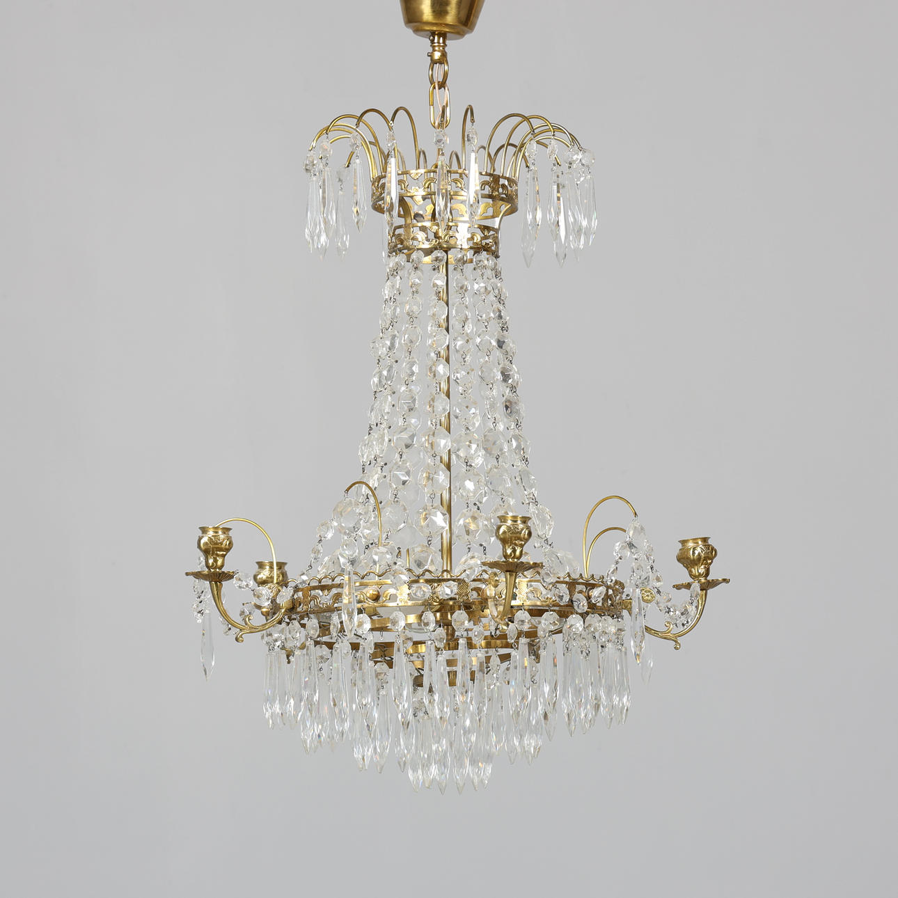 LYSEKRONE, empirestil, 20. århundrede.