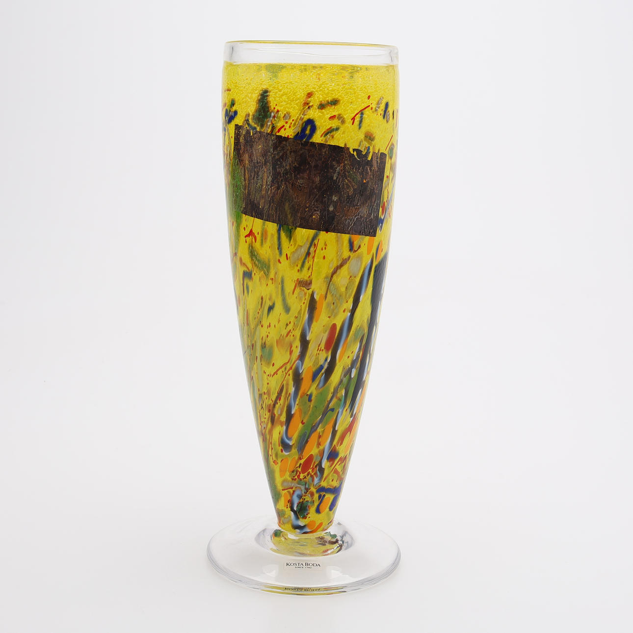 BERTIL VALLIEN. VASE, “SATELLITE, COSTA BODA, SIGNED.