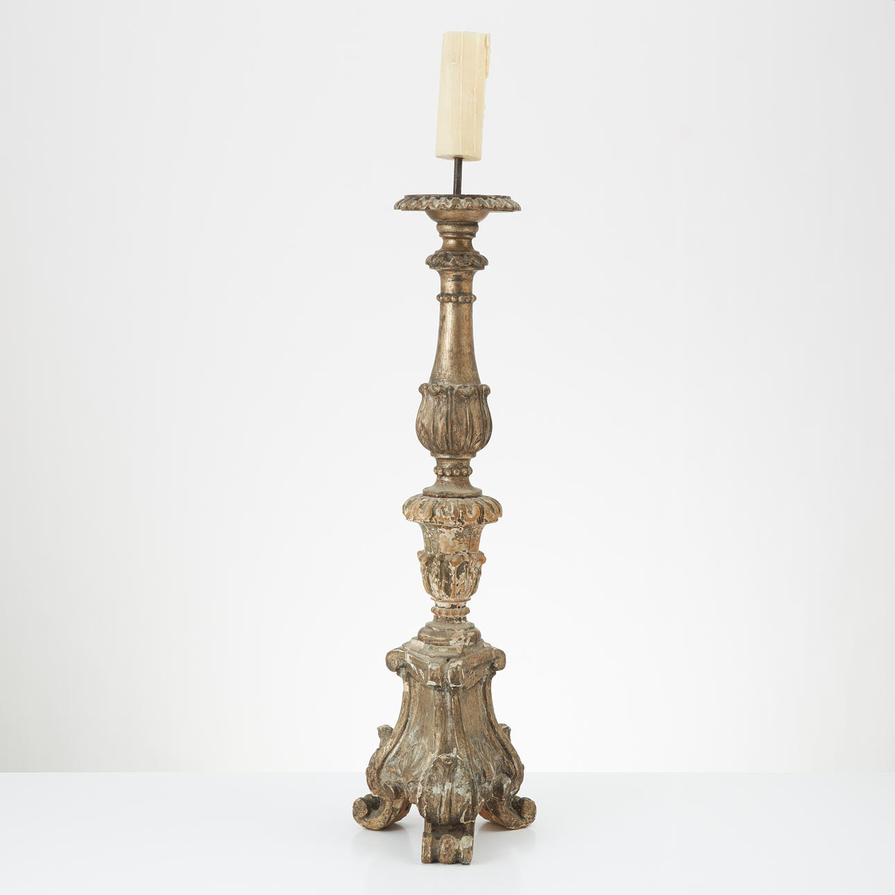 A Gustavian 17th/19th century altar candlestick.