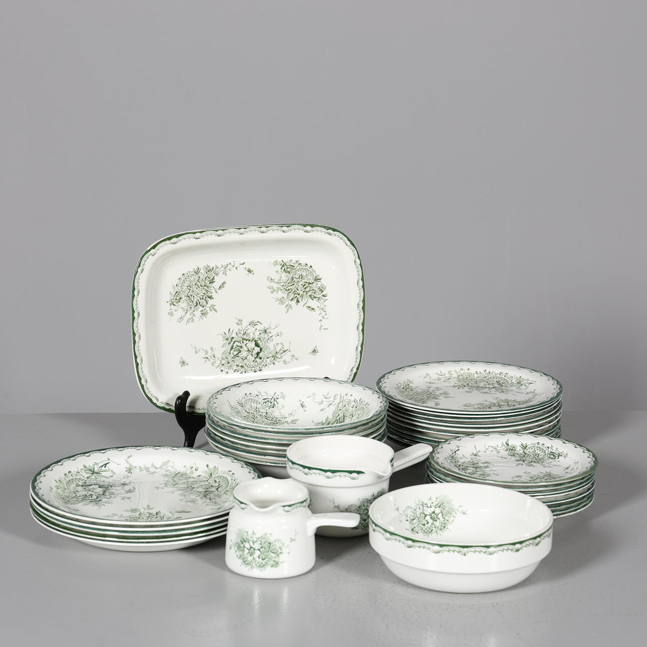 MATSERVIS, 34 delar, "Grön Anna", Rörstrand.