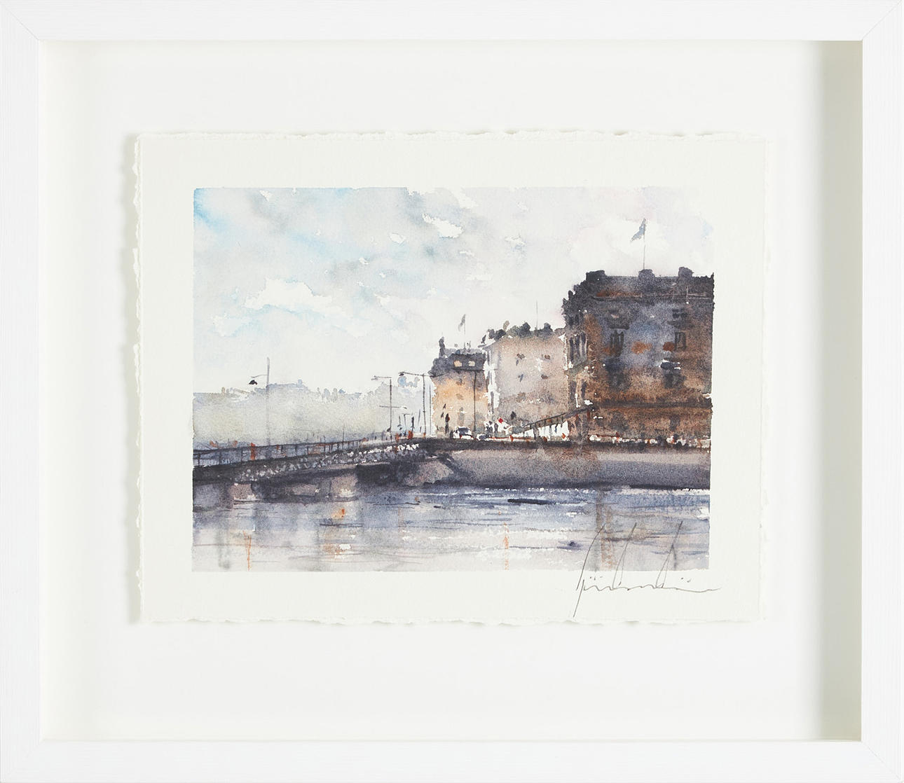 BJÖRN BERNSTRÖM, Royal Palace, signed, watercolour.