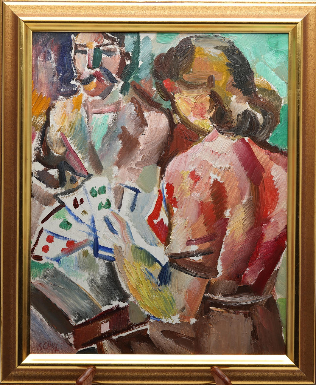 JULES SCHYL. OIL ON PANEL, signed.