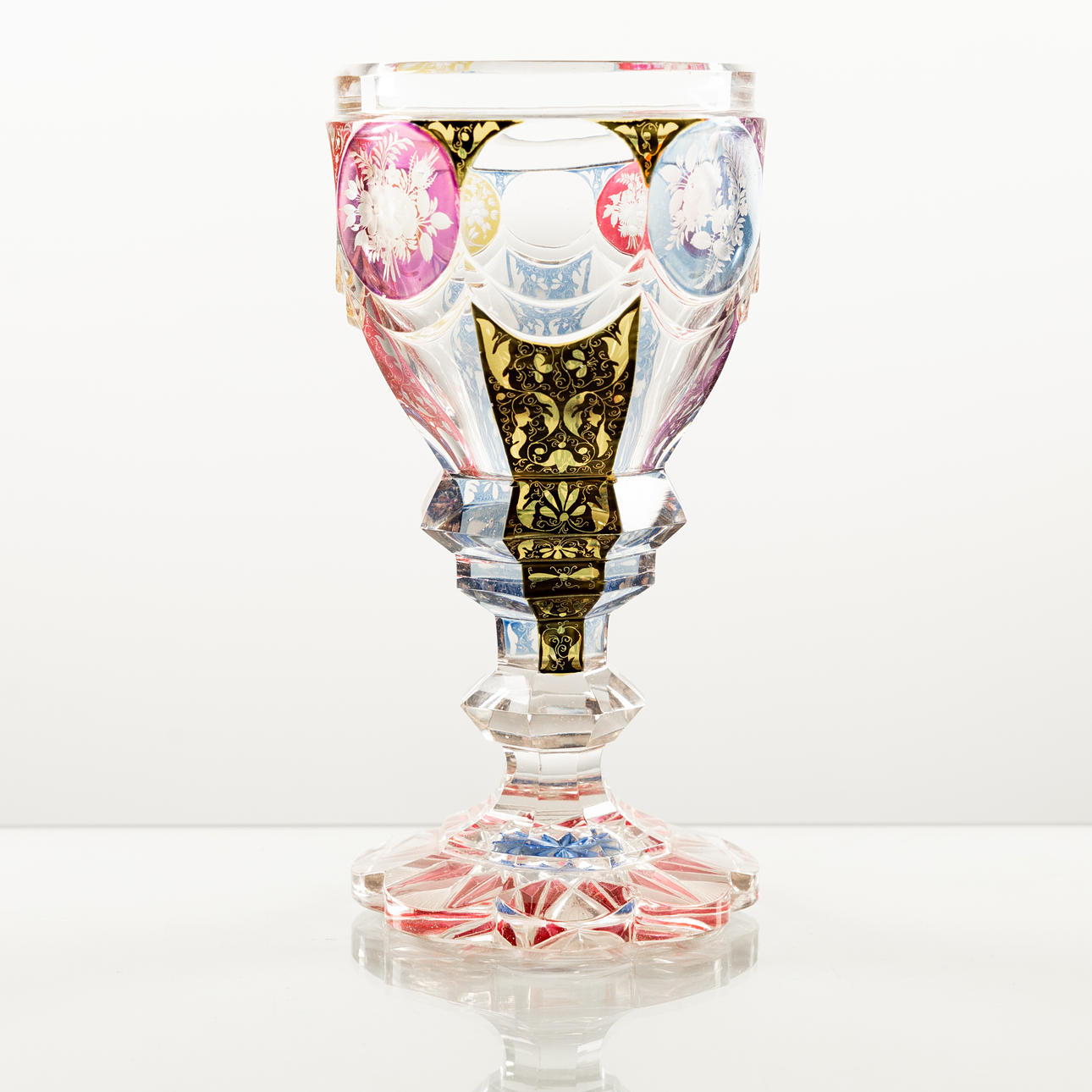 FRIEDRICH EGERMAN. Ein Trophäenglas, Haida, 1840.