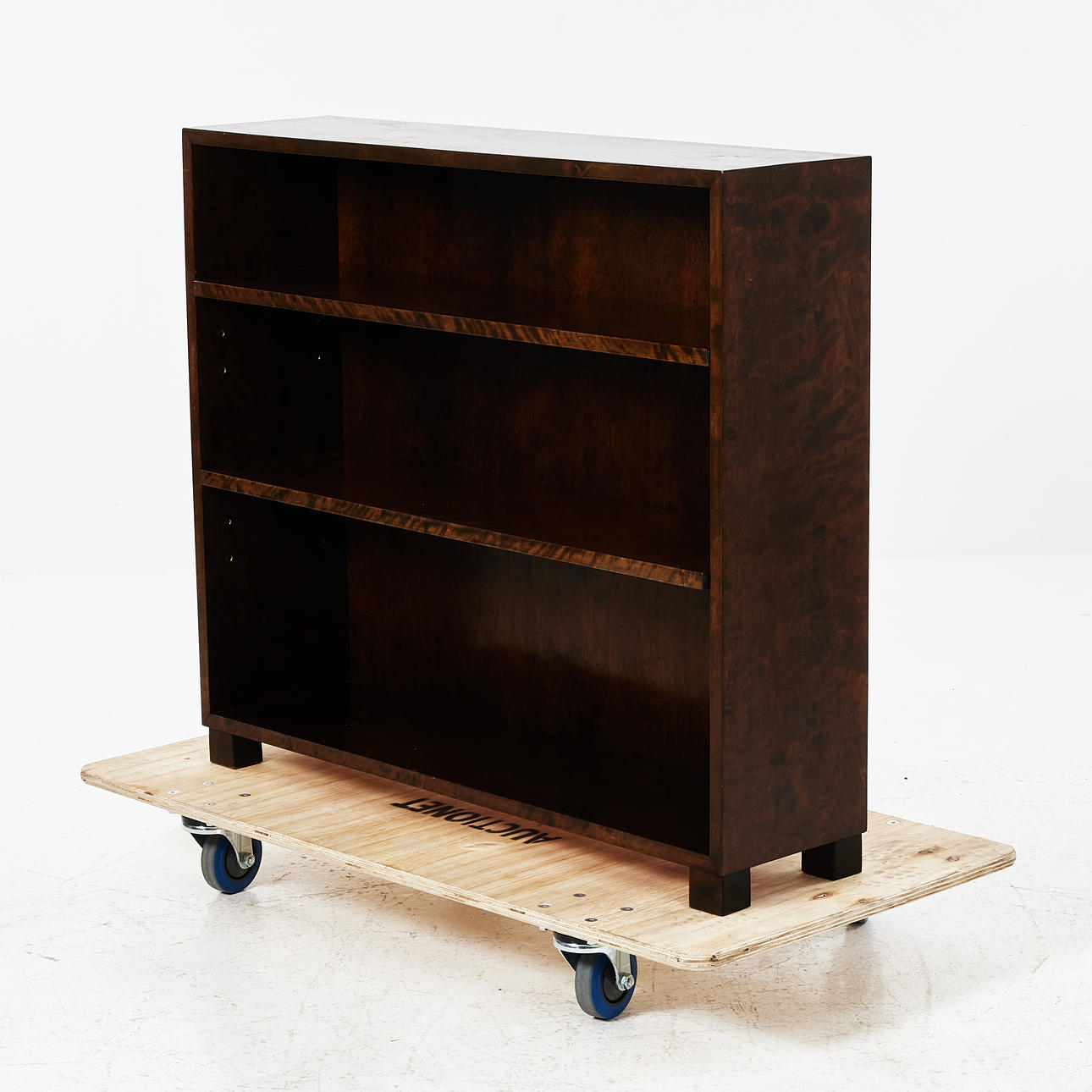 A bookcase, bonded birch, removable shelves, 1930s.