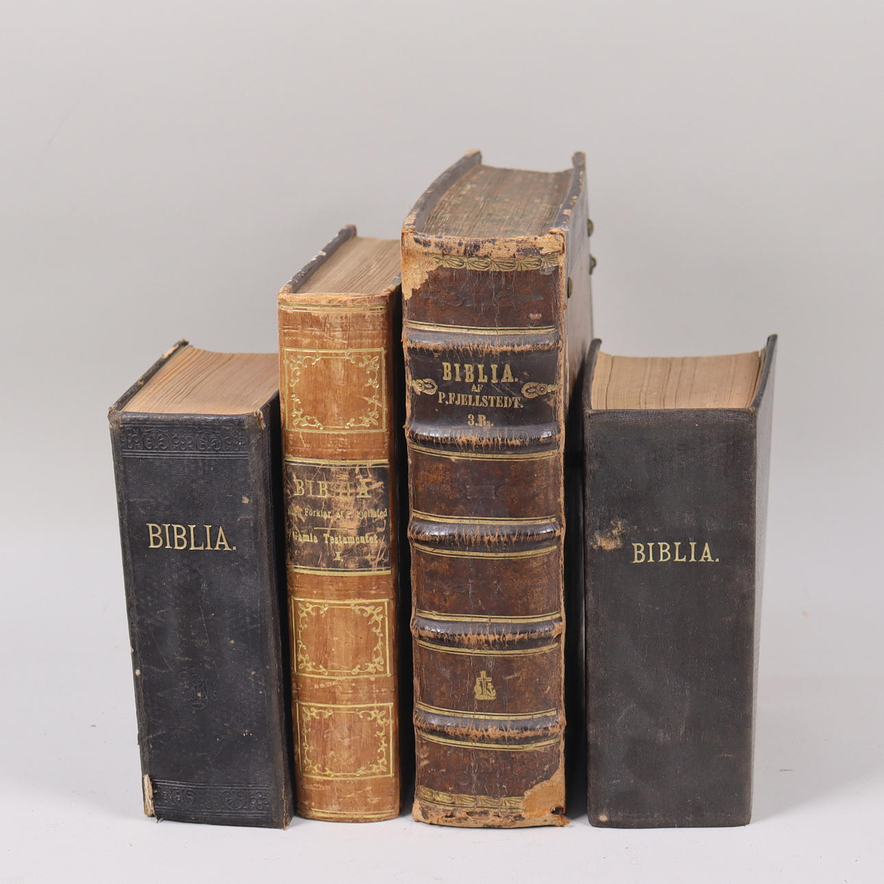 BIBLES, 19th century, 4pcs.