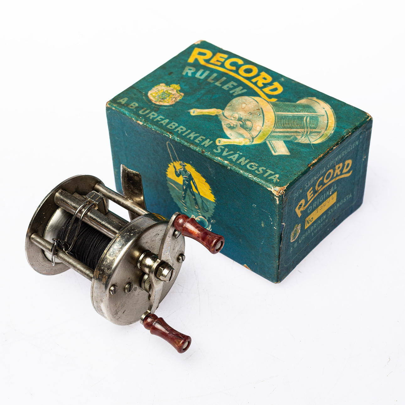 FISKERULLE, Abu Record 1500, inkl karton & manual.