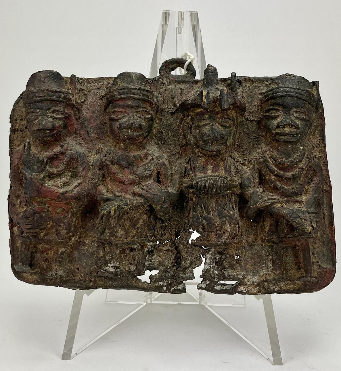 A BRONZE RELIEF, Benin, Africa.