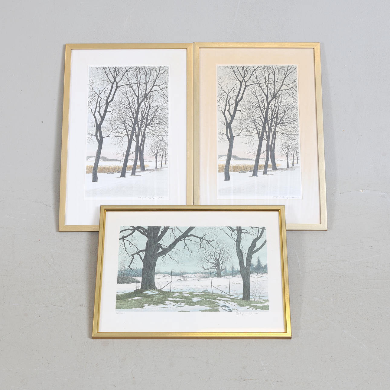 REINHOLD LJUNGGREN. lithographs, 3, signed & numbered.