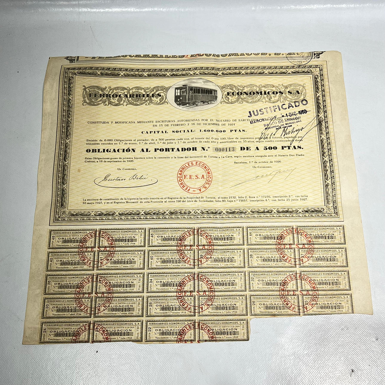 1926 Catalan railway action.