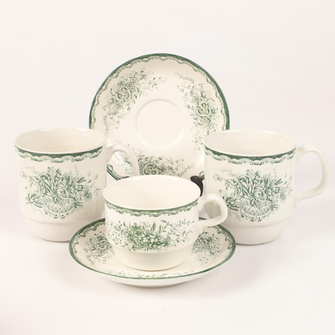 KAFFESERVIS, 19 delar, "Grön Anna", Rörstrand.