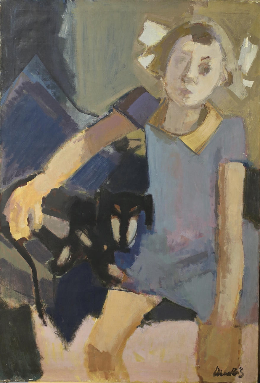 BRUNO MERBITZ, PROF. (1918 BERLIN 1997). Flicka med hund.