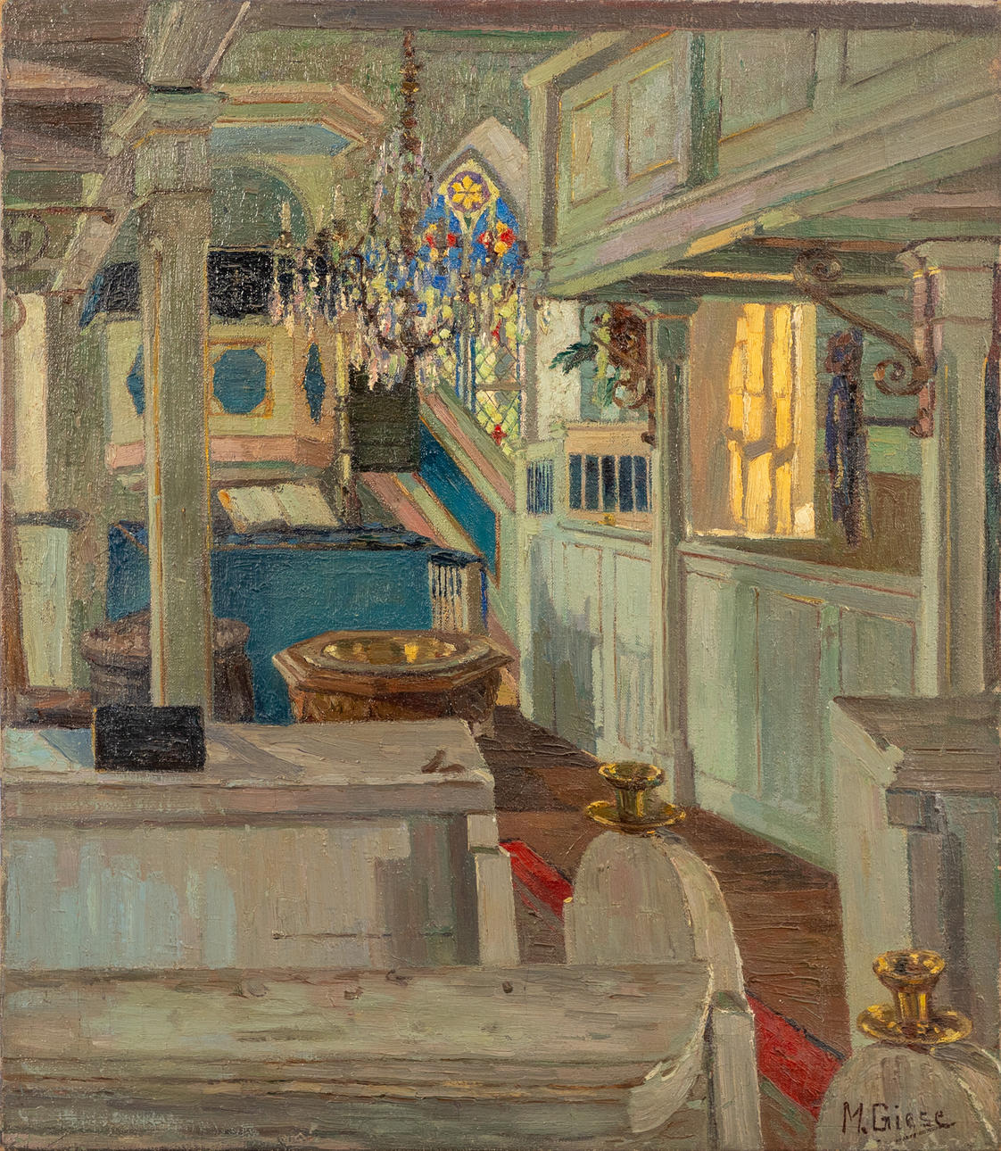 MAX EDUARD GIESE (1867-1916). Kircheninterieur.