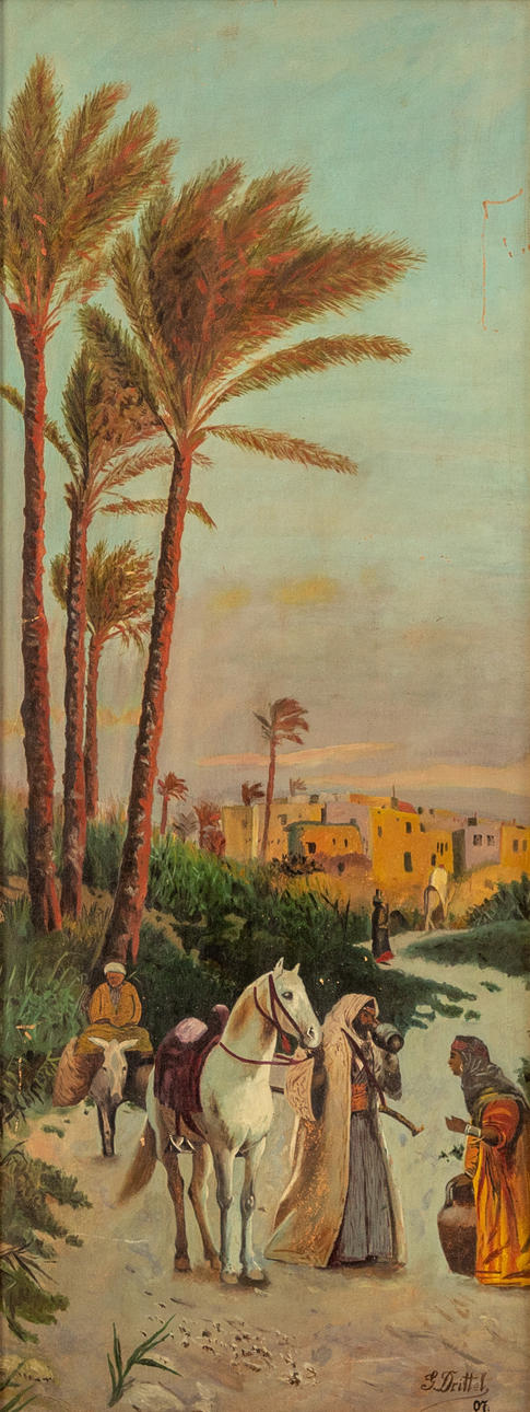 UNBEKANNTER KÜNSTLER. Itämainen kohtaus.