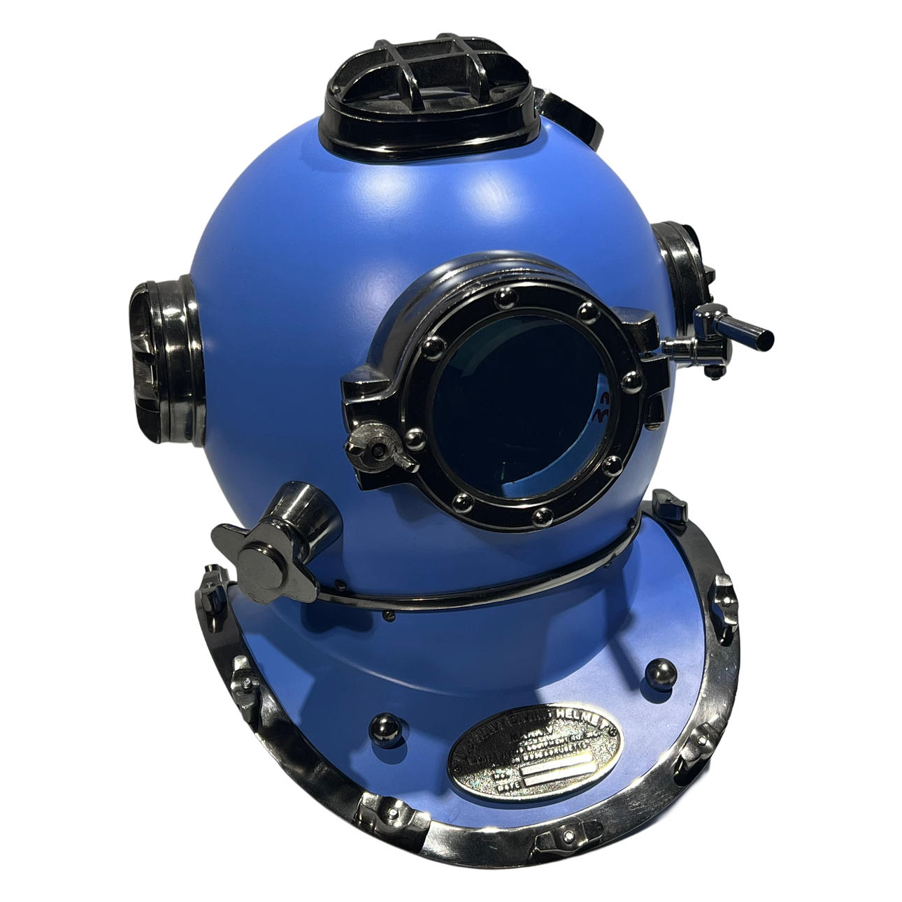 US NAVY DIVING HELMET blå dykkerdragt.