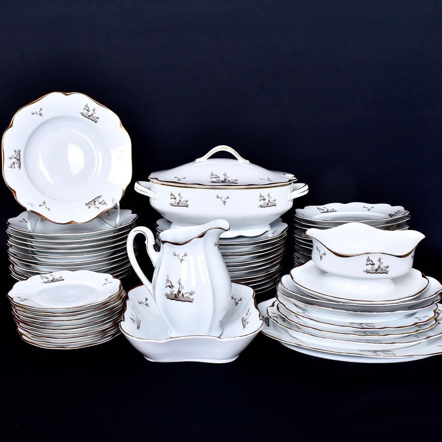 TABLEWARE, 56 pieces, porcelain, Hackefors.