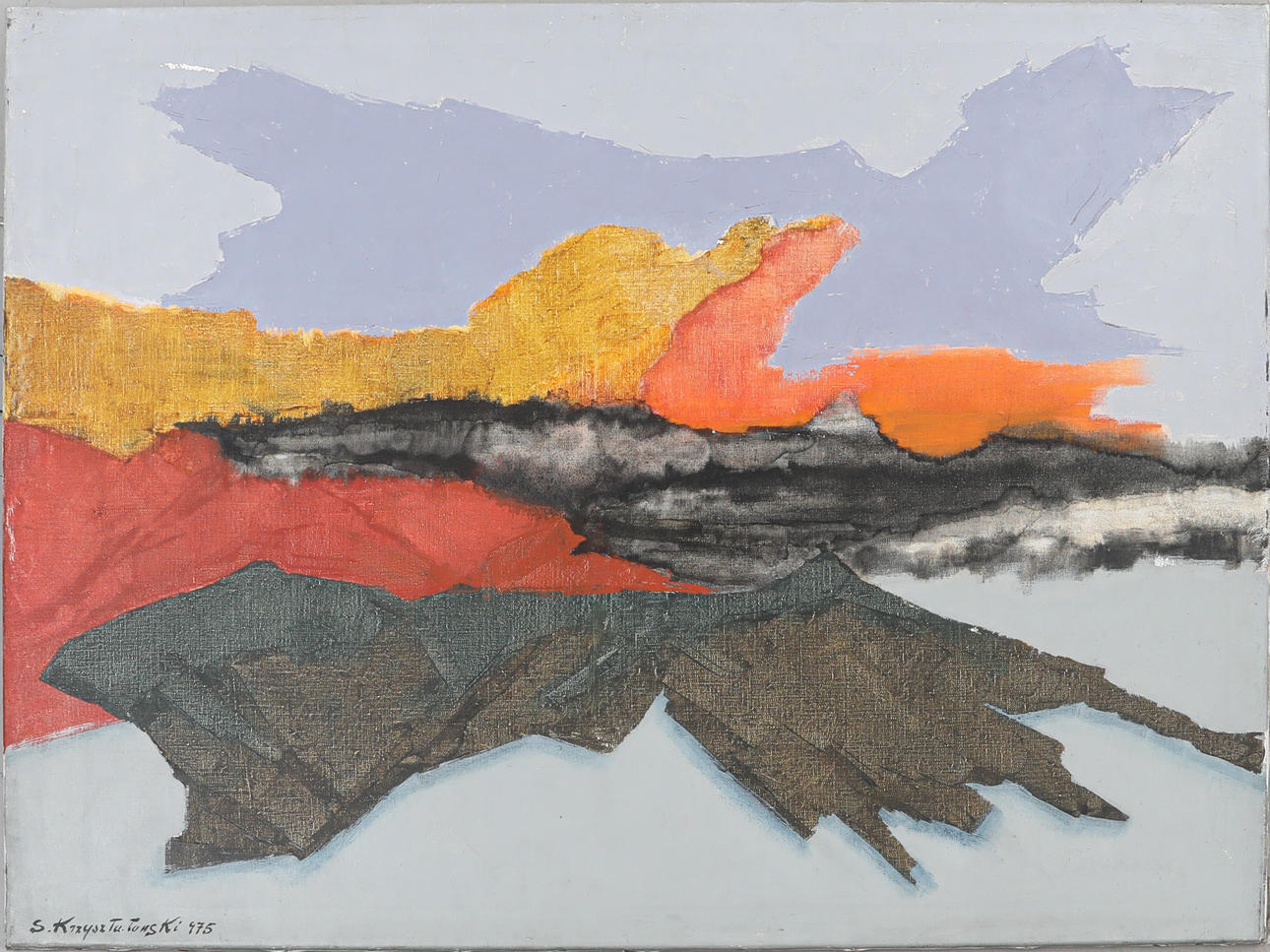 STANISLAW KRZYSZTALOWSKI. oil on canvas, signed and dated 1975.