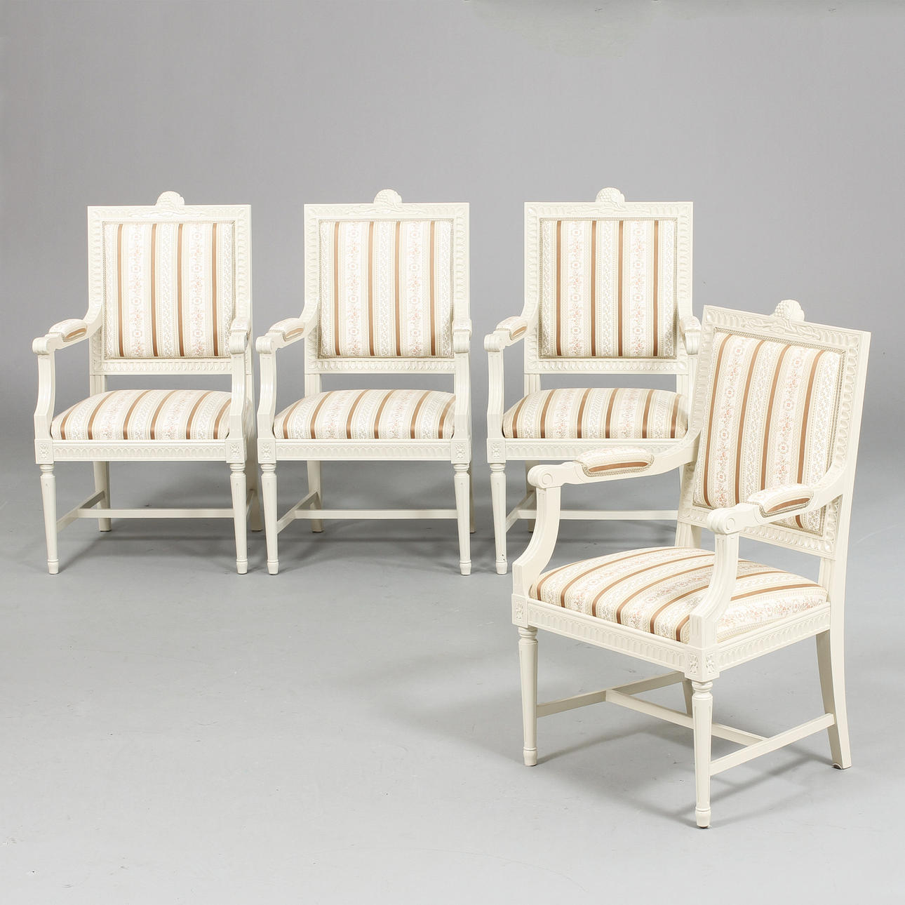 SALONGSGRUPP, 6 delar, gustaviansk stil, 1900-tal.