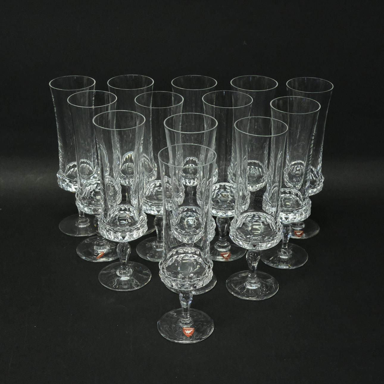 INGEBORG LUNDIN. CORREFORS. 13 SEKTGLÄSER „SILVIA“.