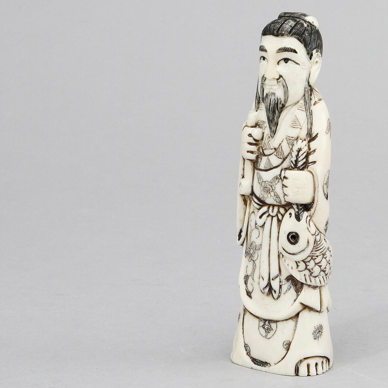 FIGURIN, horn, Kina, 1800/1900-tal.