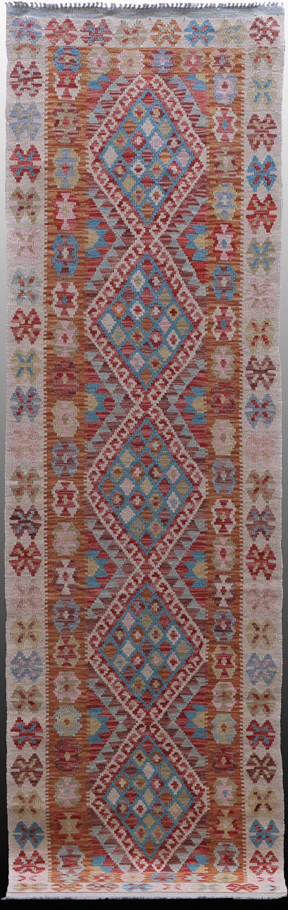 MATTA, Orientalisk, Kelim, Uzbak, gallerimodell, 302 x 87 cm.