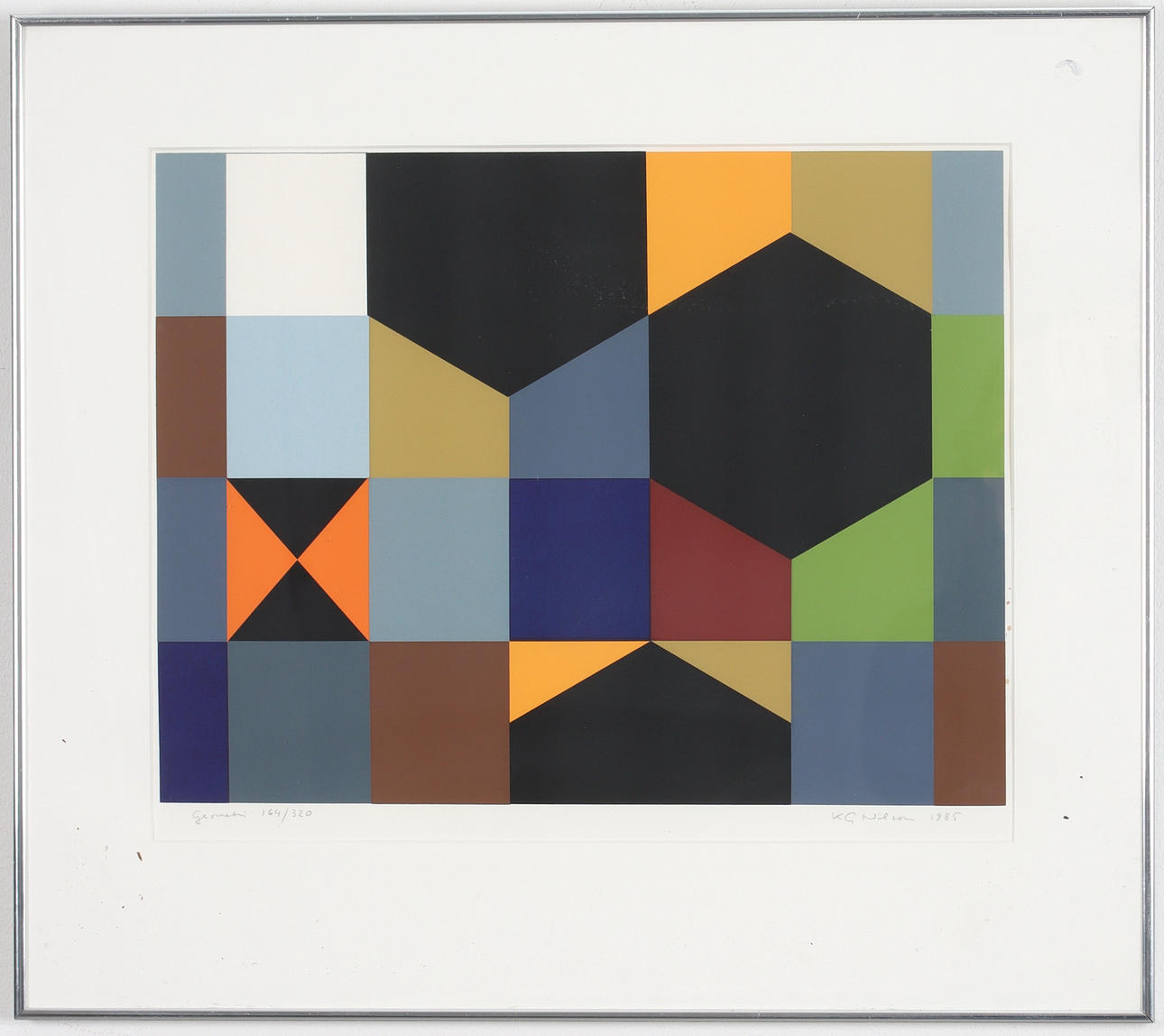 KARL GUSTAF NILSON. “Geometry”, lithograph, signed and numbered 164/320, dated 1985.