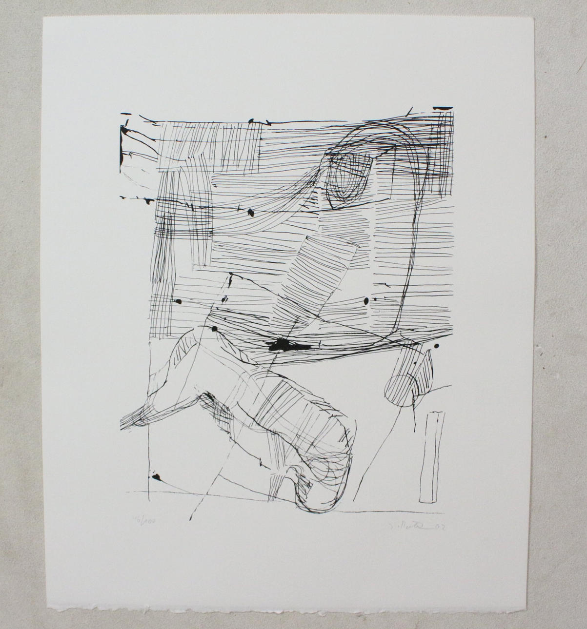 JOACHIM BÖTTCHER (1946). lithograph, “abstract”, limited, 46/100.