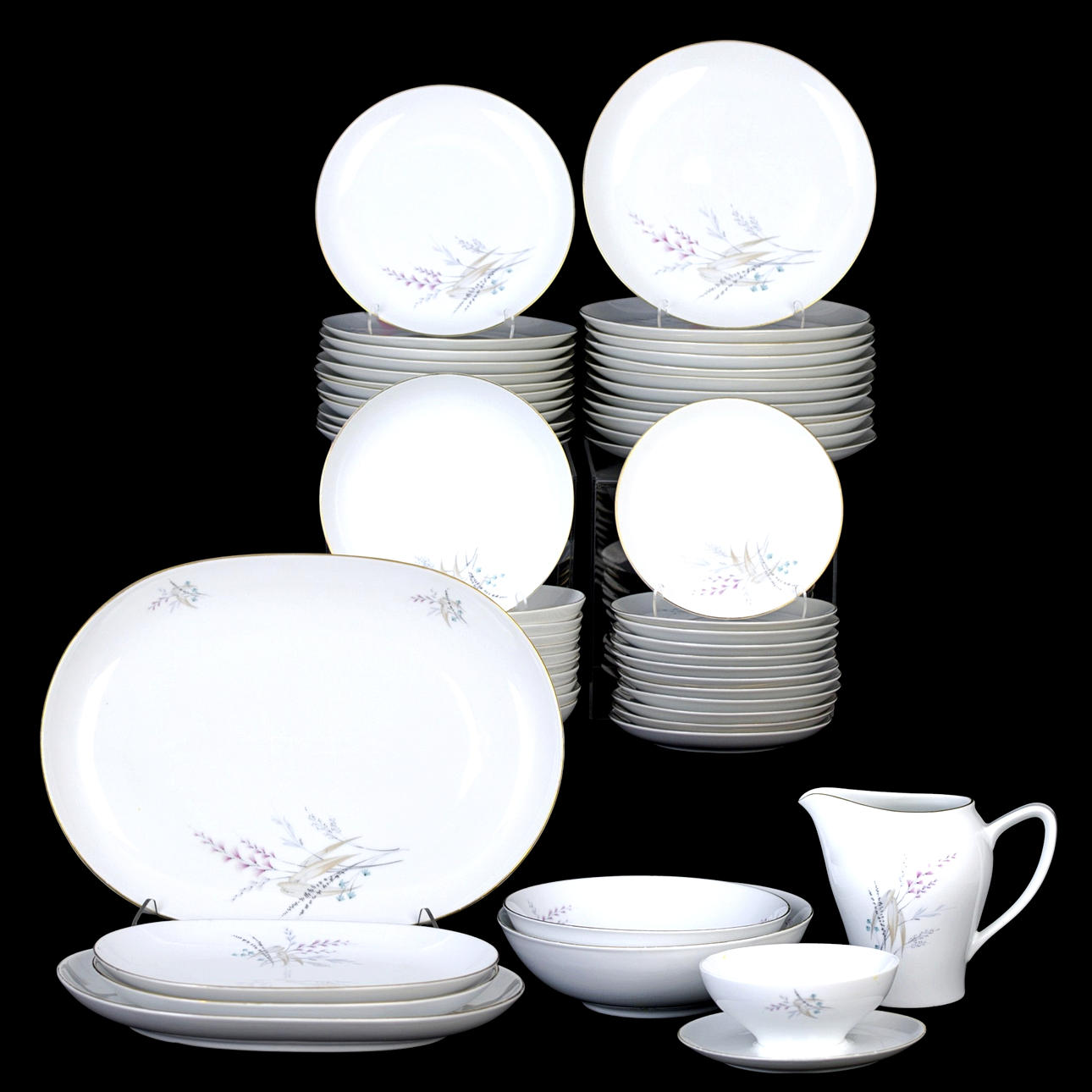 A 55-piece tableware set, KP, Karlskrona, Uppsala Ekeby.