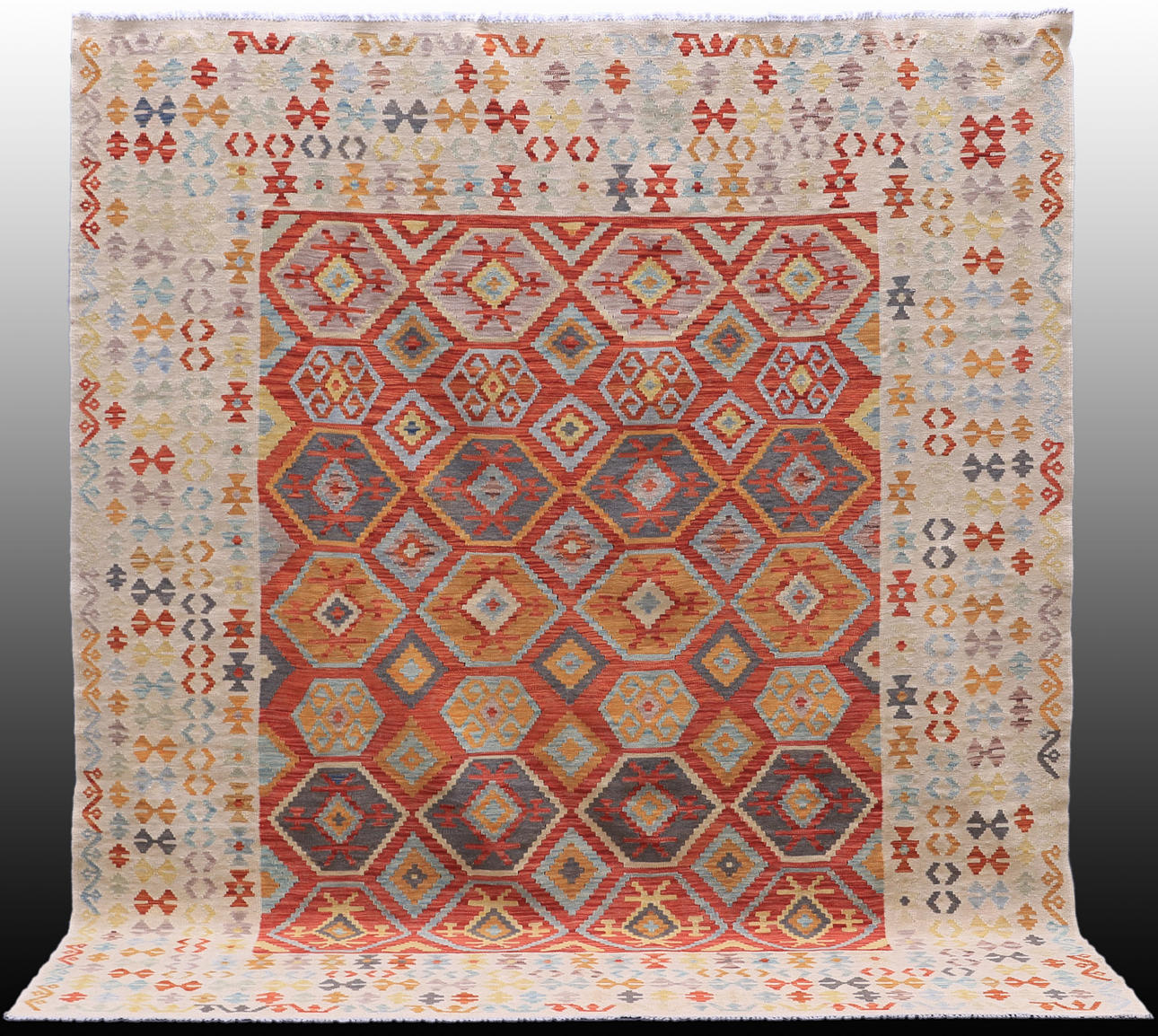 MATTA, Orientalisk, Kelim, Uzbak, "new collection" 289 x 252 cm.