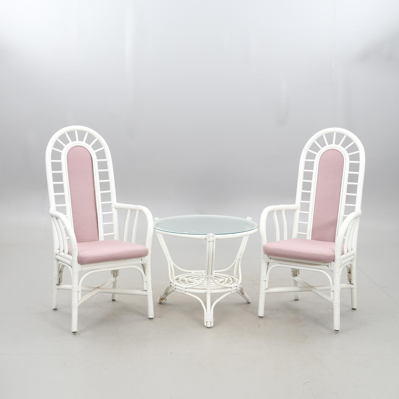 UTE/BALKONGGRUPP, tre delar, bambu/glas.