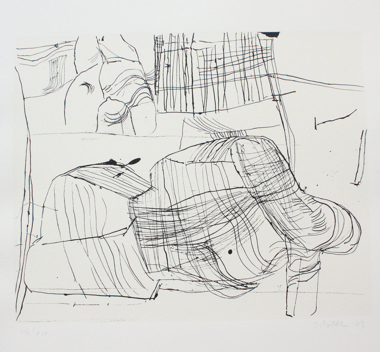 JOACHIM BÖTTCHER (1946). lithograph, “abstract”, limited, 46/100.