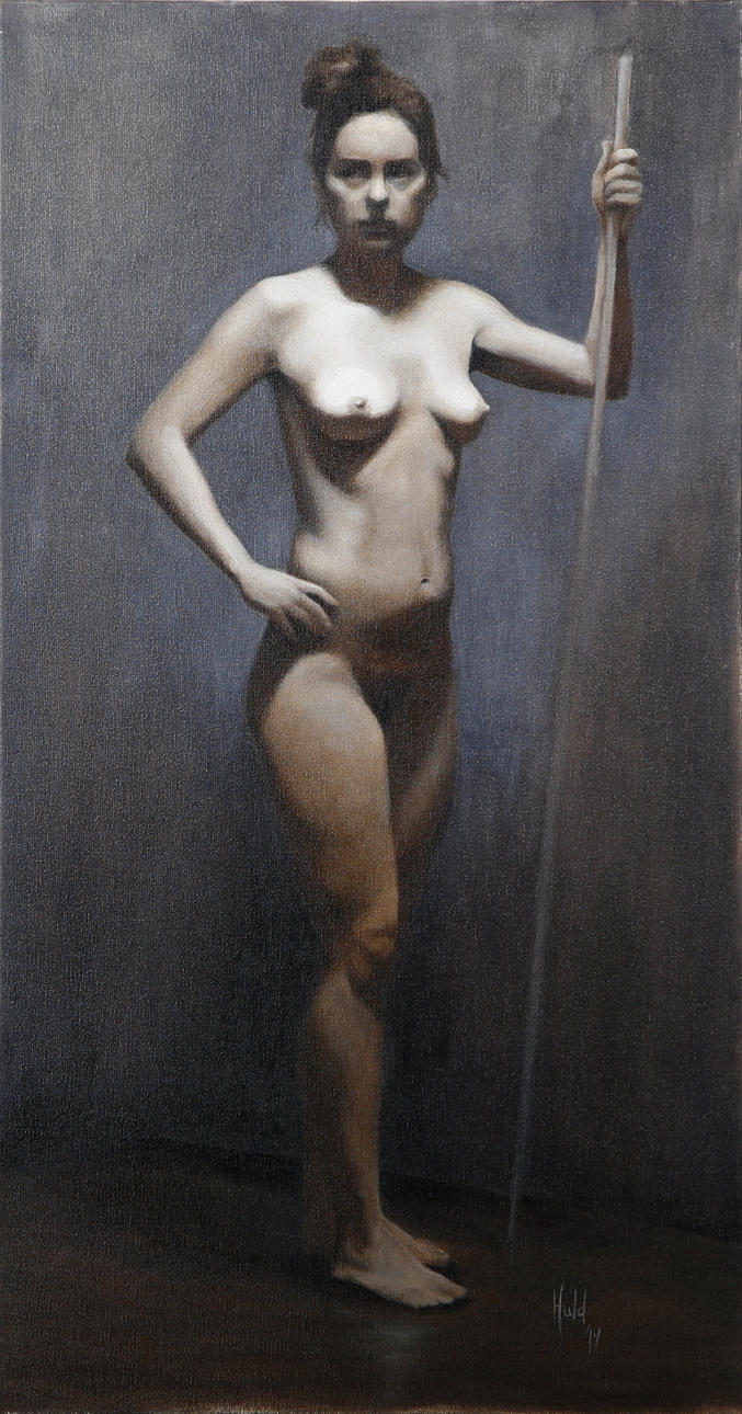 SIGRIDUR HULD INGVARSDOTTIR. Linnea, olja på duk, signerad Huld och daterad 14.