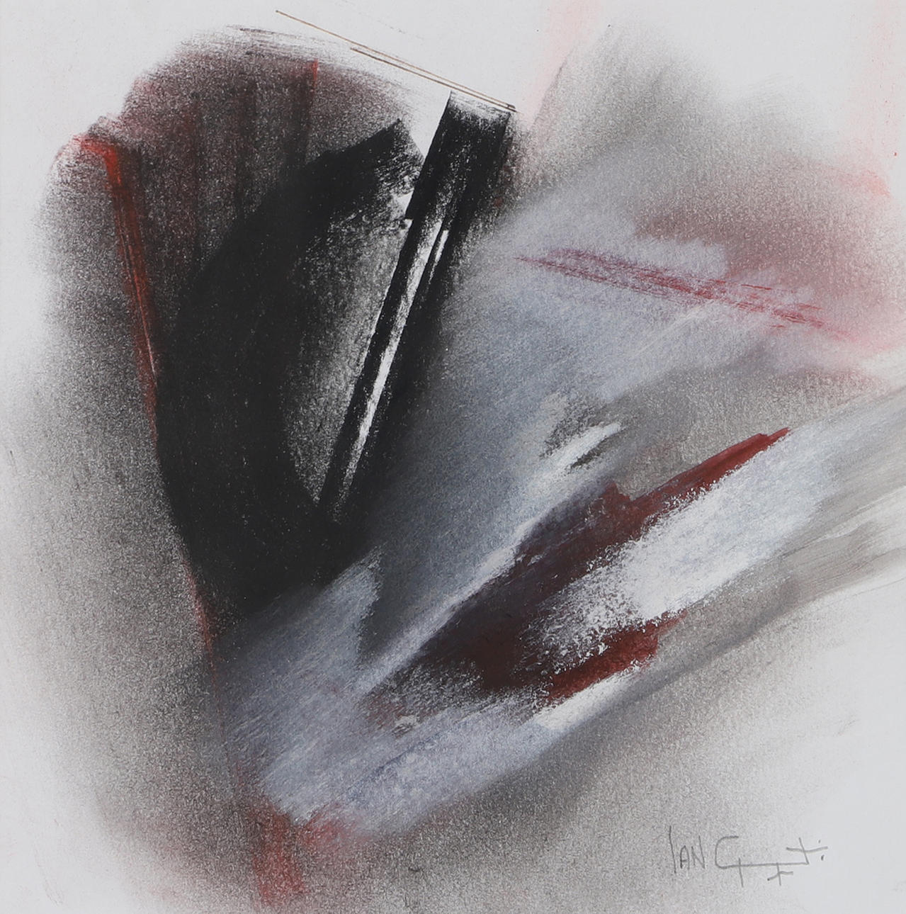 JAN GRANQVIST. Composition, mixed media, signed.