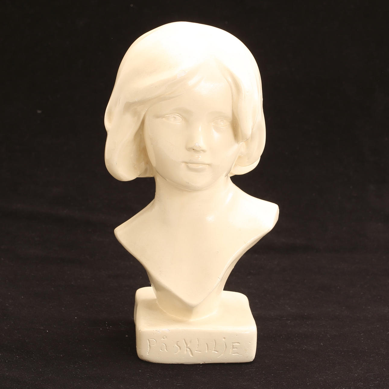 A painted plaster bust, “Daffodil”, 20th century.