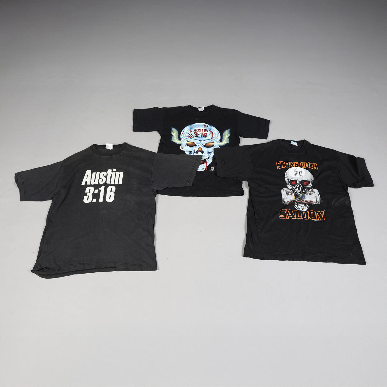 THREE STONE COLD STEVE AUSTIN T SHIRTS (3).
