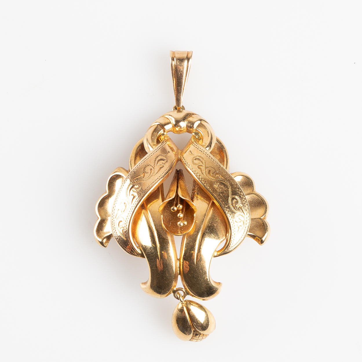 BROOCH/PENDANT, 18K gold.