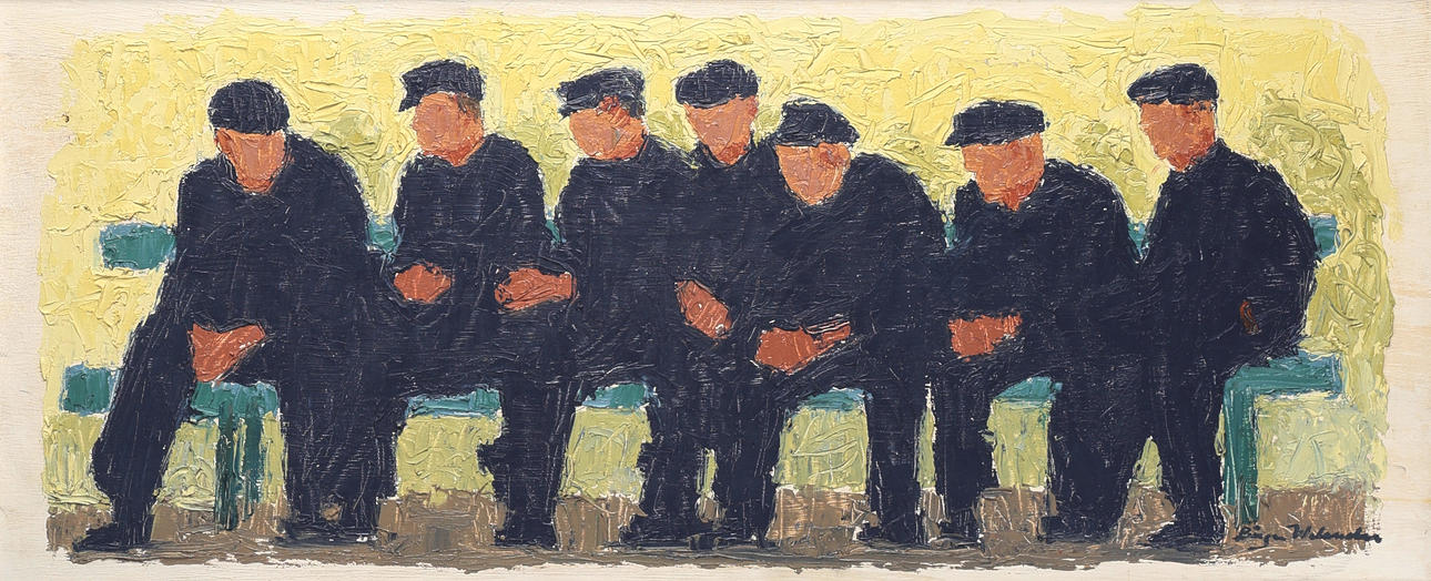 BIRGER WELANDER, oil on panel, signed.