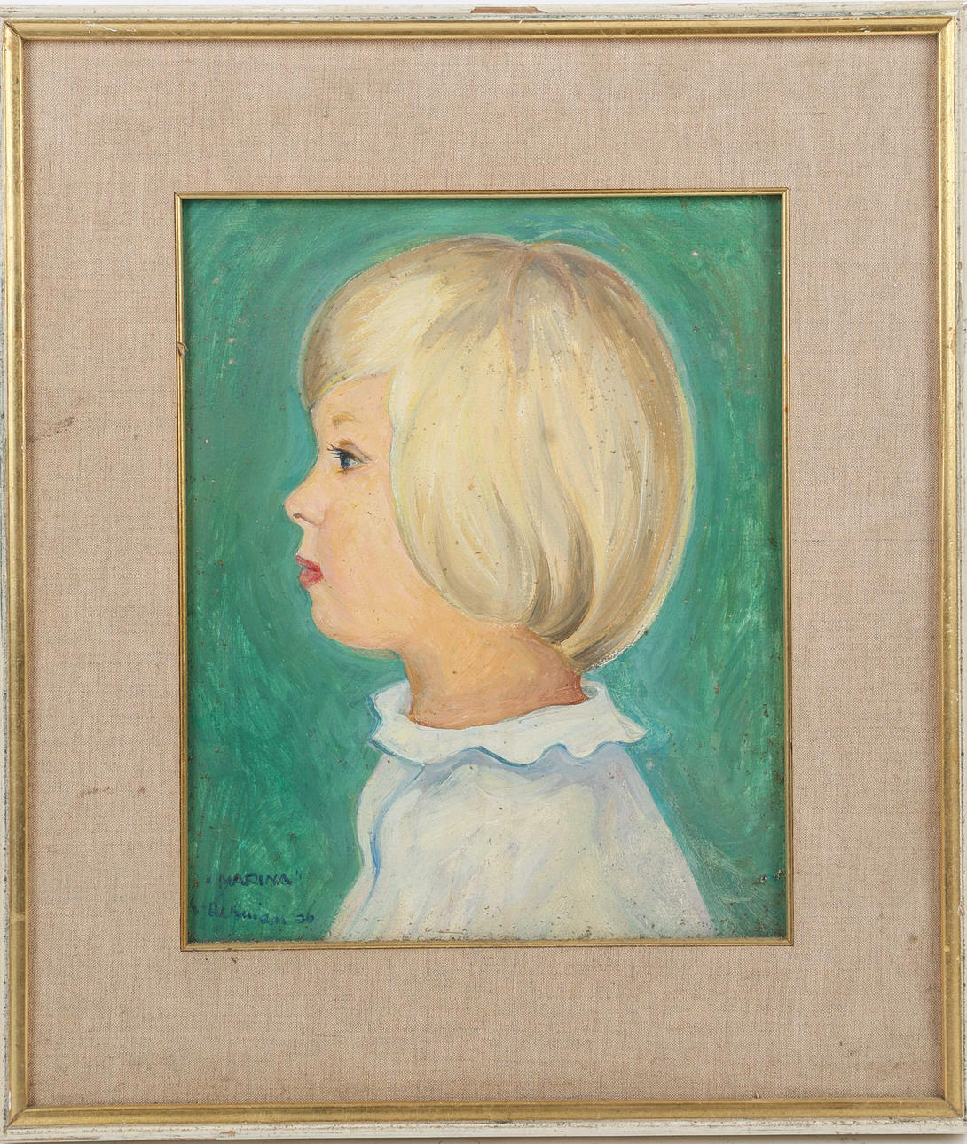 EINAR NERMAN. „Marina“, Öl auf Tafel, signiert.