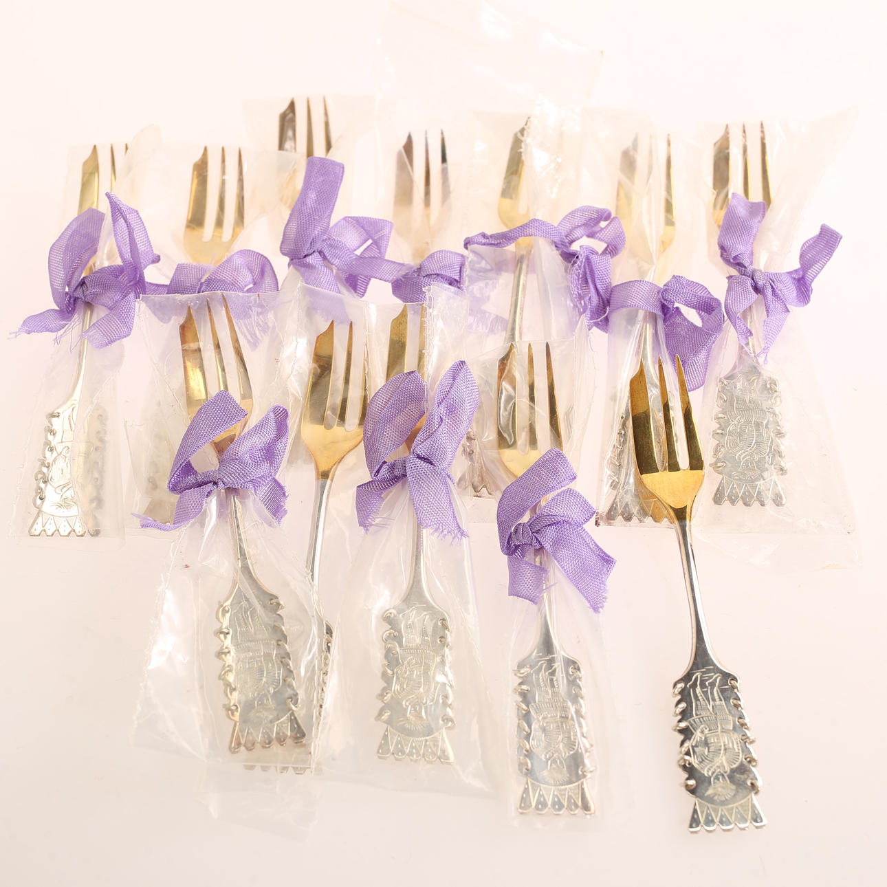 BAKEL GAFLER, 12 stk., Sami, sølv, C.O Persson.